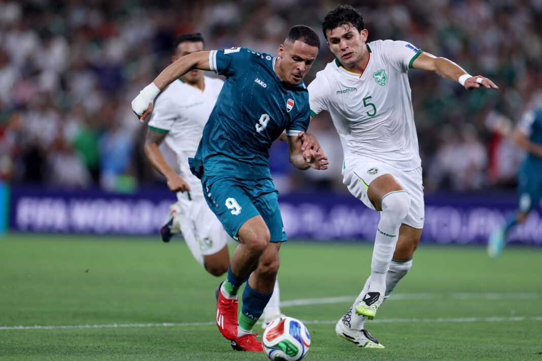 Jugadores de Irak celebran su clasificación al Mundial 2026 tras el partido contra Bolivia